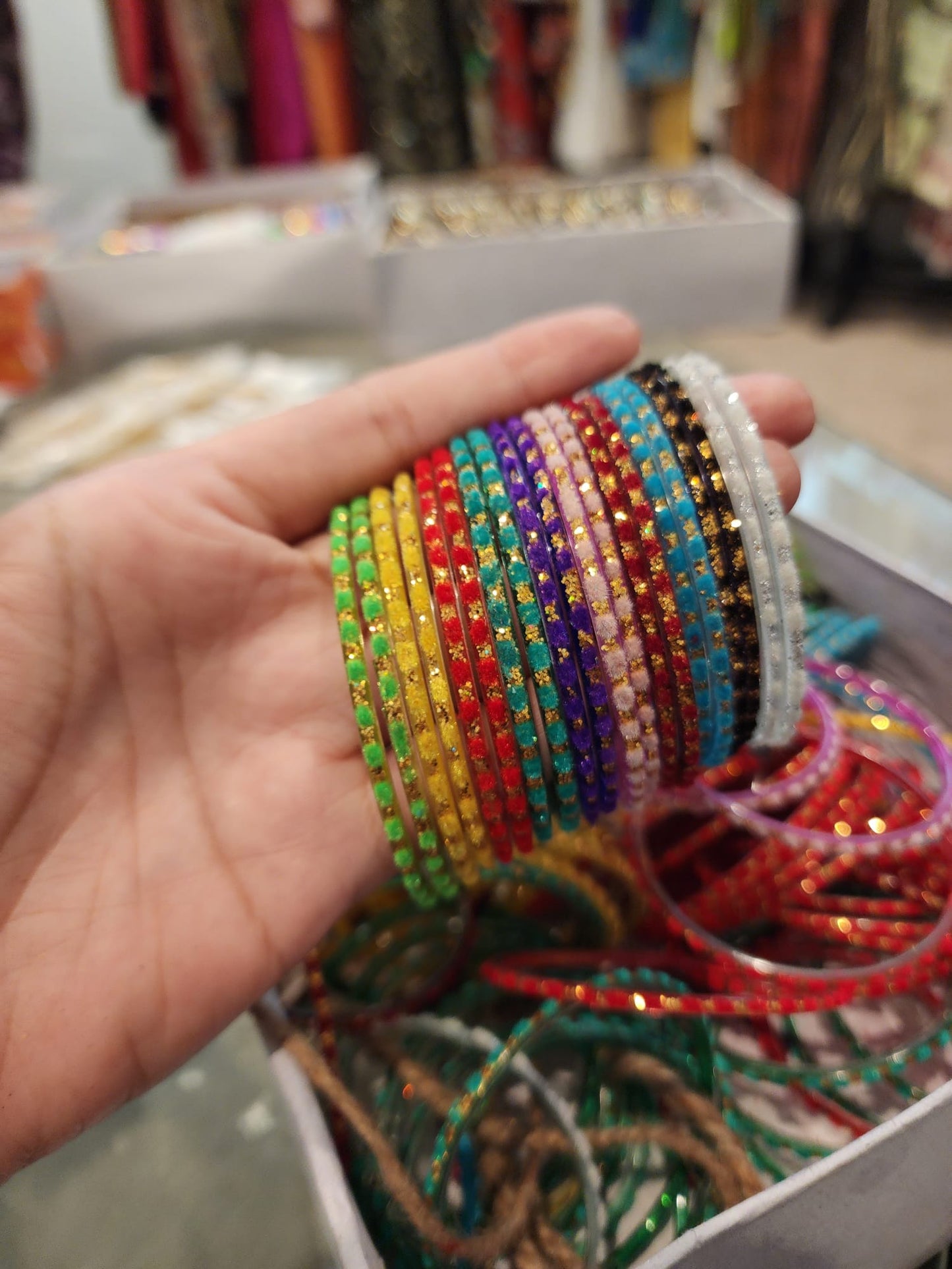 Multicolor Kaanch Bangle Sets